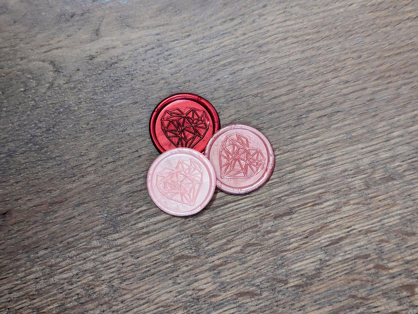 Geometric Heart Wax Seal Stickers