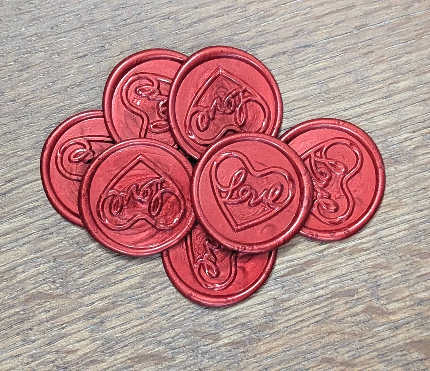 Love Heart Wax Seal Stickers