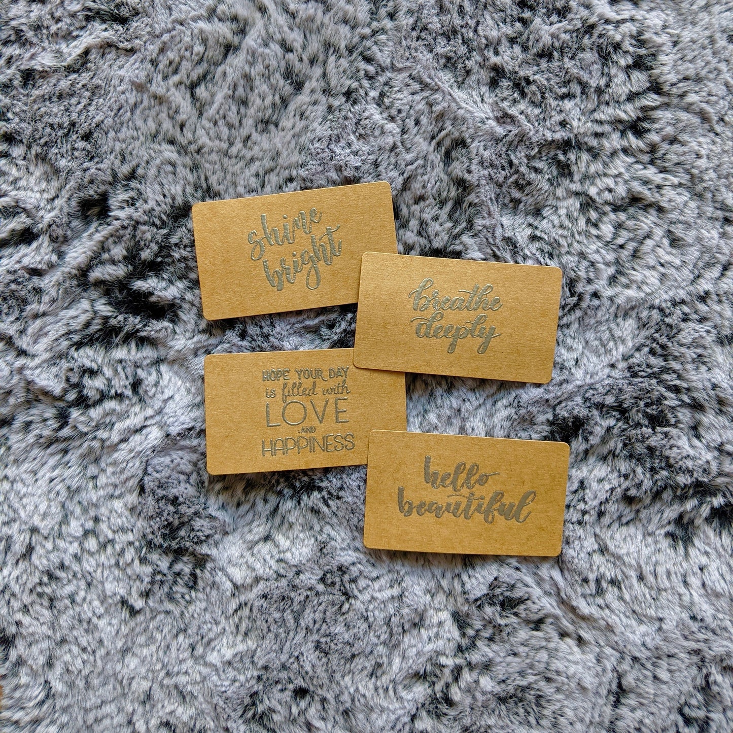 Set of 4 Embossed Mini Note Cards - Good Day Notes