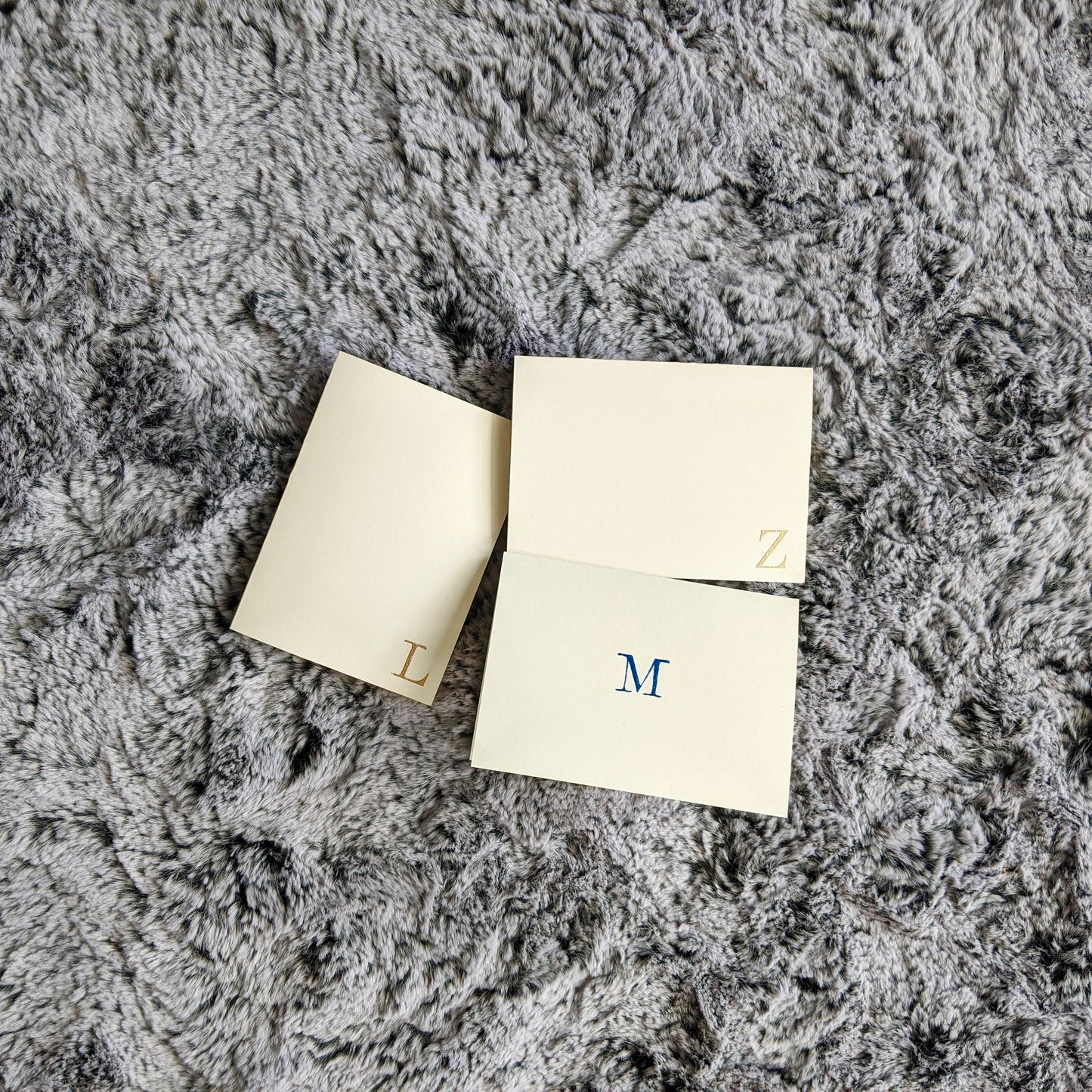 Embossed Monogrammed Blank Note Cards - Arrows